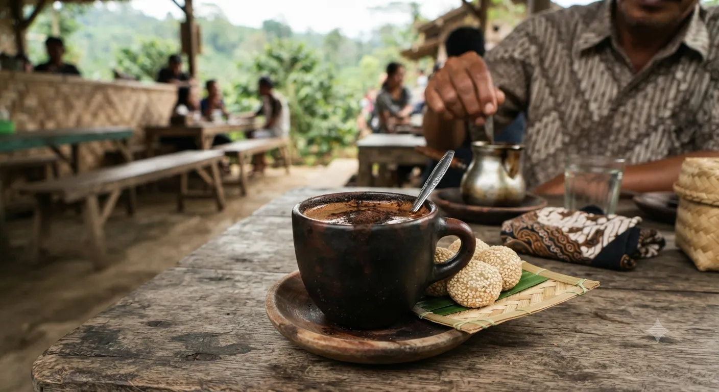 Kopi  khas belik dan teh poci gula batu